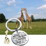 WSNANG Giraffe Lover Keychain You are Braver Stronger Smarter Than You Think Keychain Inspirational Gifts for Giraffe Lover Giraffe Lover