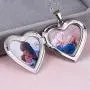 Fanery Sue Personalized Heart Locket Necklace That Holds Pictures Memory Photo Lockets Custom Any Photo Text&Symbols