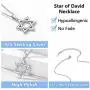 Silvora Sterling Silver Star of David Pendant Necklace with 22 in Rolo Chain Megan Cross Jewelry for Women Silvora Sterling Silver Star of David Pendant Necklace with 22 in Rolo Chain Megan Cross Jewelry for Women