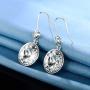 Bella Drop Earrings Crystals from Swarovski 18K White Gold Plated Hypoallergenic Jewelry for Women Girls