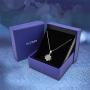 St.Claire Swarovski Jewelry Necklaces for Women 18K Rose Gold Cross Octagonal Pendant Necklace 925 Sterling Silver Birthstone Pendant Necklaces for Women Jewelry Birthday Happy Mother‘s Day Gift for Women