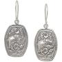 NOVICA .925 Sterling Silver Floral Elephant Dangle Earrings Elephant Roses