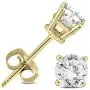 14K Yellow Gold 1 Carat AGS Certified Diamond Pendant and Earring Matching Set