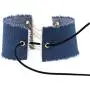 FM FM42 Multicolor 2.16'' Width Denim Gold-Tone Chain Chic Choker Collar Necklace Set, 4PCs PN1391