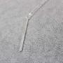 Artmiss Bar Pendant Necklace Gold Long Y-Necklace Delicate Lariat Chain Jewelry for Women and Girls (Silver)