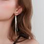 Fashion Long Gold Earrings for Women Charming Lady Party Fringe Earrings Korean Style Jewelry Gifts