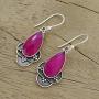 NOVICA Chalcedony .925 Sterling Silver Dangle Earrings Royal Radiance