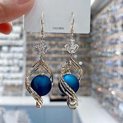 Luxury personality drops frosted pearl earrings long earrings earrings