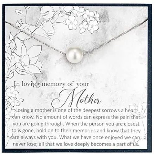 Memorial Necklace Gift for Loss of Mother Gift for Sympathy Gift for Grieving Necklace Sorry for Your Loss Gift