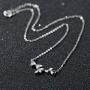SWEETV Crystal Wedding Bridal Backdrop Necklace for Brides, Cubic Zirconia Vine Dainty Back Pendant Necklace for Women, Bridesmaid Gift