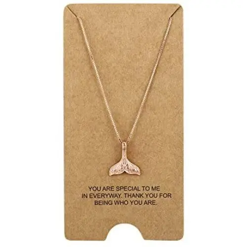 WRISTCHIE Sterling Silver Jewelry Mermaid Tail Fish Pendant Necklace 18''+2'' WRISTCHIE Sterling Silver Jewelry Mermaid Tail Fish Pendant Necklace 18''+2''