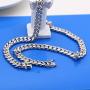 Dankadi Italy Design Solid 925 Sterling Silver Miami Cuban Link Chain Mens Necklace - Box Lock Cuban Link 10 MM 22-24-26 inches Jewelry Gift