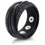 Barzel Leather Created Austrian Crystals Wrap Bracelets (Many Options Available)
