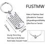 FUSTMW to My Grandson Granddaughter Gift Keychain Pendant from Grandpa/Grandma Grandchild Jewelry Birthday Graduation Gift