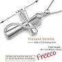 Freeco 925 Sterling Silver Cremation Memorial Jewelry Urn Necklace for Ashes for Women with Fill Kit(Cross Urn Necklace) Freeco 925 Sterling Silver Cremation Memorial Jewelry Urn Necklace for Ashes for Women with Fill Kit(Cross Urn Necklace)