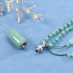 Sunligoo Urn Pendant Necklace for Ashes Cremation Memorial Keepsake Jewelry Healing Crystal Bullet Pendant Natural Stone Beads Necklaces for Women Girls
