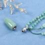 Sunligoo Urn Pendant Necklace for Ashes Cremation Memorial Keepsake Jewelry Healing Crystal Bullet Pendant Natural Stone Beads Necklaces for Women Girls