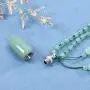 Sunligoo Urn Pendant Necklace for Ashes Cremation Memorial Keepsake Jewelry Healing Crystal Bullet Pendant Natural Stone Beads Necklaces for Women Girls