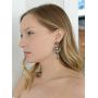 Mariell Vintage Black and Grey Crystal & CZ Chandelier Dangle Earrings for Fashion, Prom, Bridesmaids