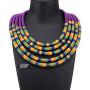 GMQHD African Magnetic Choker for women,Chunky Bib Statement Torque Clasps Multi Layers Tribal Collar Necklaces,Fashion Jewelry Sets Best Friend Gift Box.