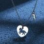 HAIAISO Horse Necklaces for Girls,Personalized Initial Pendant Necklace Horse Gifts for Girls Dainty Horse Jewelry Stainless Steel Letter Necklace for Girls Women