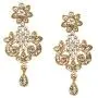 Bindhani Womens Indian Style Jewelry Bridal Wedding Crafted Brides Fashion Gold Plated Austrian Crystal Rhinestone Necklace Earrings Tikka Bollywood Party Wear Jewellery Tika Set for Bridemaids