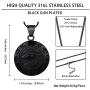 Hipunk Eye of Horus Necklace 316L Stainless Steel Egyptian Ancient Wedjat Eye of Ra Horus Symbol of Protection Mens Amulet Protective Coptic Jewelry SP0009