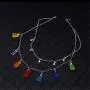 N/Q Layered Punk Gothic Resin Gummy Cartoon Bear Link Chain Pendant Necklace Colorful Rock Hip Hop Transparent Animal Choker Necklace for Women Girls Party Jewelry Gift