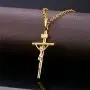 U7 Boys Girls Crucifix Cross Necklace Platinum/Stainless/18K Gold Plated Polished/Vintage/CZ/St Benedict Medal Cross Crucifix Pendant with Chain U7 Boys Girls Crucifix Cross Necklace Platinum/Stainless/18K Gold Plated Polished/Vintage/CZ/St Benedict Medal Cross Crucifix Pendant with Chain