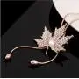 TULIP LY Sweet Crystal Maple Leaf Pendant Necklace Pearl Adjustable Bohemian Style Flower Tassel Long Chain Sweater Necklace TULIP LY Sweet Crystal Maple Leaf Pendant Necklace Pearl Adjustable Bohemian Style Flower Tassel Long Chain Sweater Necklace