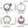 Lilbetter-Club 4 Pack Vintage Viking Norse Fibula Penannular Brooch Apron Buckle Clasp Cloak Pin Women Girls Scarf Cloak Shawl Buckle Clasp Pin Brooch for Men