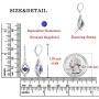 YL Eye Earrings 925 Sterling Silver Dancing Diamond Halo Dangle Earrings Created Emerald/Ruby/Sapphire/Zirconia Drop Jewelry