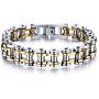 JUPPE Stainless Steel Bicycle Chain Mens Bracelet Heavy Motorcycle Bangle Jewelry For Men