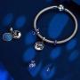 Eternalll Jewellery 925 Sterling Silver Blue Enamel Charm Beads Romantic Star Charm for Bracelets Birthday Charms for Bracelet and Necklace
