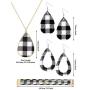 4 Pieces Womens Printed Jewelry Set Multi-Layer Bracelet Faux Leather Dangle Earrings and Necklace