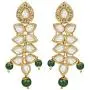 Aheli Multi Layered Faux Kundan Beaded Necklace Earrings Maang Tikka Indian Ethnic Bollywood Jewellery Set for Women Aheli Multi Layered Faux Kundan Beaded Necklace Earrings Maang Tikka Indian Ethnic Bollywood Jewellery Set for Women