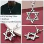FaithHeart Star of David Jewish Necklace-Sterling Silver Pendant for Women-The Seal of Solomon Talisman Tantrism Hexagram Jewelry for Men FaithHeart Star of David Jewish Necklace-Sterling Silver Pendant for Women-The Seal of Solomon Talisman Tantrism Hexagram Jewelry for Men