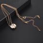 Lux Accessories Goldtone & White Yin Yang Peace One with All BFF Best Friends Necklaces