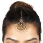 MUCH-MORE Light Weighted Gold Polish Kundan Work Maang Tikka for Girls & Women MUCH-MORE Light Weighted Gold Polish Kundan Work Maang Tikka for Girls & Women