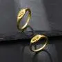 Nanafast Honey Bee Signet Ring 18K Gold Plated Tiny Bee Ring Personalized Honey Bee Statement Ring for Women Girls Size 6-10