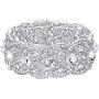 EVER FAITH Austrian Crystal Wedding Art Deco Elastic Stretch Bracelet Clear
