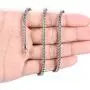 Reve Jewelry 3mm Stainless Steel Franco Chain Necklace for Men and Women, 20-30 Inches