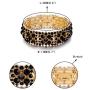 EVER FAITH Womens Round Austrian Crystal Elegant Bridal Stretch Bracelet