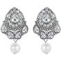 MUCH-MORE Ethnic Silver Pendant Necklace Indian Bollywood Traditional Chain Set For Womens (2554)