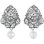 MUCH-MORE Ethnic Silver Pendant Necklace Indian Bollywood Traditional Chain Set For Womens (2554)