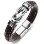 ZiMOJiE Genuine Leather Bracelet Stainless Steel Wristband for Men Boys Charm Cuff Bangle Personality Bracelets ZiMOJiE Genuine Leather Bracelet Stainless Steel Wristband for Men Boys Charm Cuff Bangle Personality Bracelets