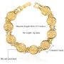 U7 Allah Bracelet for Women Girls|Platinum 18K Gold Plated Link Chain Coin Style Bracelets Bangle Religious Muslim Jewelry
