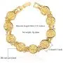 U7 Allah Bracelet for Women Girls|Platinum 18K Gold Plated Link Chain Coin Style Bracelets Bangle Religious Muslim Jewelry
