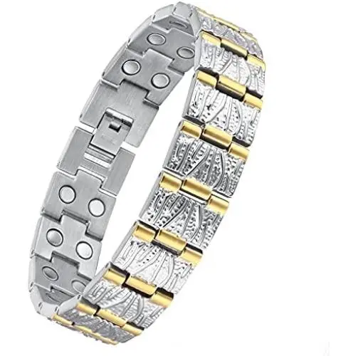 USWEL Magnetic Bracelets for Men Pure Titanium Bracelet Magnetic Therapy Bracelets for Arthritis and Carpal Tunnel Adjustable with Sizing Tool and Gift Box Packed USWEL Magnetic Bracelets for Men Pure Titanium Bracelet Magnetic Therapy Bracelets for Arthritis and Carpal Tunnel Adjustable with Sizing Tool and Gift Box Packed