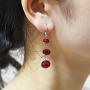 Platinum-Plated Hook Crystal Dangle Earrings Cubic Zirconia Heart Drop Earrings CZ Twist Earring for Women Girl